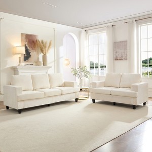 Mjkone 82" Width 3-Seat Sofa&Loveseat,Modular Sectional Couch Furniture Sets - 1 of 4