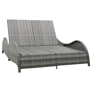 Sun Lounger Gray and dark gray  vidaXL - 1 of 4