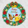 Men's Pokemon Pikachu and Eevee Happy Holidays Pull Over Hoodie - image 2 of 4