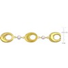 EVERLY JEWELRY | 18K Yellow Gold Plated 6-7mm Cultured Freshwater Pearl and Oval Disc Station Chain Bracelet - 8.5 in - 3 of 4