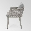 Pebble Set of 2 Wicker Boho Club Chairs - Gray - Christopher Knight Home: Weather-Resistant, Iron Frame, Polyester Cushions - 3 of 4