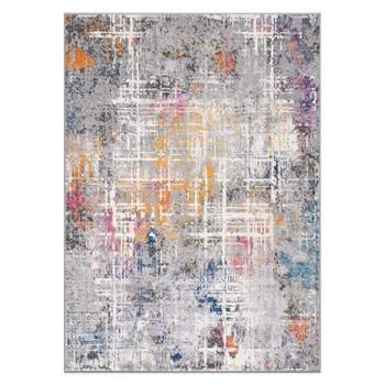 World Rug Gallery Distressed Abstract Stain Resistant Soft Area Rug