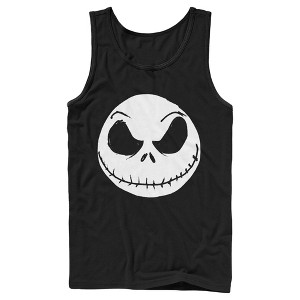 Men's The Nightmare Before Christmas Halloween Jack Skellington Big Face Tank Top - 1 of 4