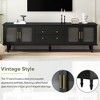 69.6" Retro TV Stand with Fluted Glass Doors, 2 Drawers and Gourd-Shaped Legs for Living Room or Entryway - 4 of 4