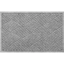 2'x3' Aqua Shield Diamonds Indoor/Outdoor Doormat Heather Gray - Bungalow Flooring