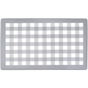 Kate Aurora Country Farmhouse Gray & White Oversized Premium Anti Fatigue Memory Foam Kitchen Floor Mat - 18" (W) x 30" (L) - 1 of 3