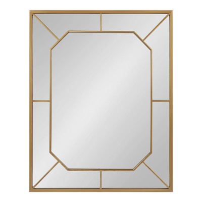 Ardithe Gold Geometric 24x30 Rectangular Vanity Mirror