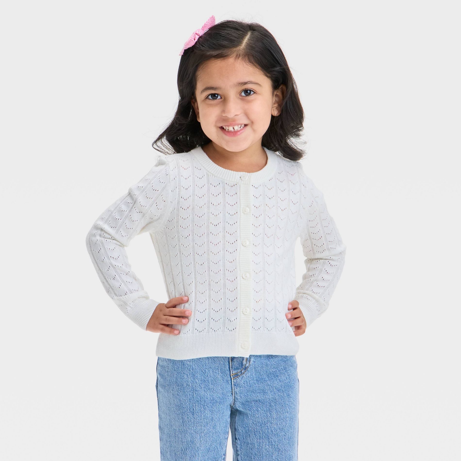 Toddler Girls' Pointelle Cardigan - Cat & Jack™