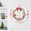 Gather Plaid Cardinal Wreath Circular Wood Dècor - 2 of 2