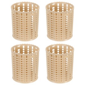 Unique Bargains Plastic Cute Desk Organizer Large-capacity Pencil Holder 3.1x3.1x3.9 Inch 4 Pcs - 1 of 4