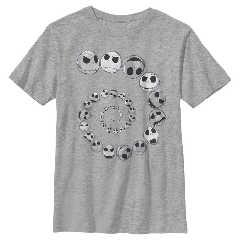 Boy's The Nightmare Before Christmas Spiral Facial Expressions and Moods Of Jack T-Shirt, 1 of 6