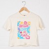 Simply Sage Market Boho Sunshine State Of Mind Flowers Boxy Crop Top - 3 of 4