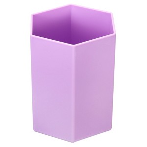 Unique Bargains Plastic Large Capacity Hexagon Home Office Pencil Holder - 1 of 4