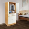 YIYIBYUS Clothes Storage Cabinet Free Standing Wardrobe Cabine for Bedroom, Wood Color - 2 of 4