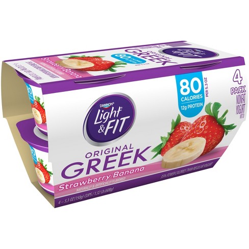 Dannon Light And Fit Strawberry Banana Flavored Greek ...