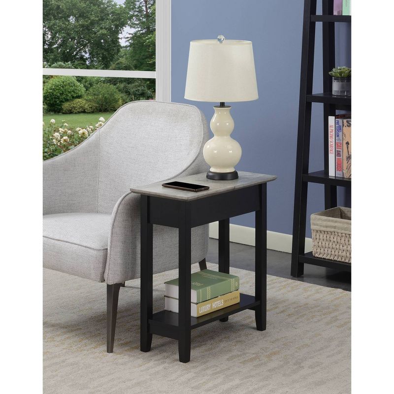 Breighton Home Harper End Table with Flip Top Storage and Lower Shelf, 3 of 9