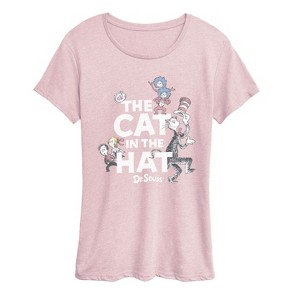 Women's - Dr. Seuss - Cat In Hat Tonal Short Sleeve Graphic T-Shirt - 1 of 4