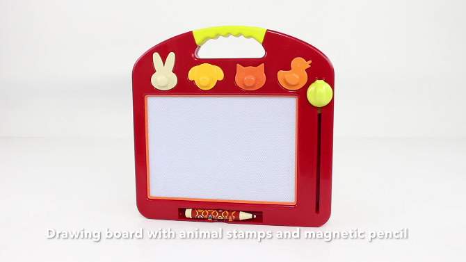 B. toys Magnetic Drawing Board - Toulouse LapTrec, 2 of 14, play video