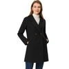 INSPIRE CHIC Women's Notched Lapel Double Breasted Raglan Sleeve Winter Coat - 2 of 4
