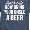 Men's - Instant Message - That's Cute Now Bring Your Uncle A Beer Short Sleeve Graphic T-Shirt - 2 of 4