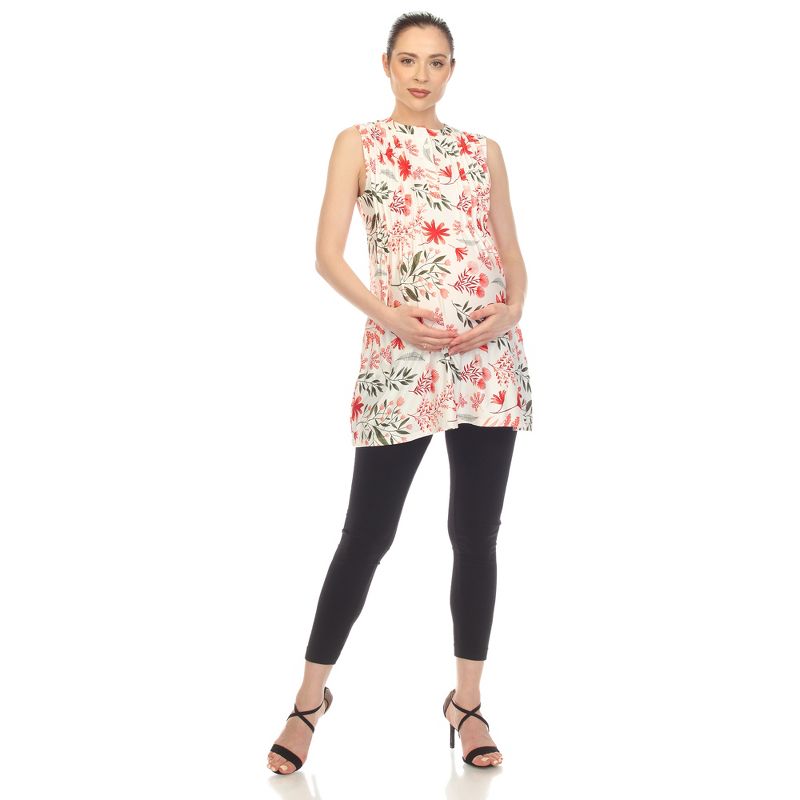 Maternity Floral Sleeveless Tunic Top, 1 of 4