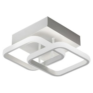 YIYIBYUS Modern White Square Semi-Flush Mount LED Ceiling Light - 1 of 4