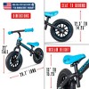 Toddler Balance Bike – No Pedal First Bicycle for Ages 18 Months to 4 Years – Adjustable Seat and Foam Tires – Madd Gear My 1st BMX - Black Blue - 3 of 4