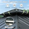 Gloweer Hardtop Gazebo, Outdoor Aluminum Frame Canopy with Galvanized Steel Roof, Permanent Metal Pavilion with Curtains and Netting - 3 of 4