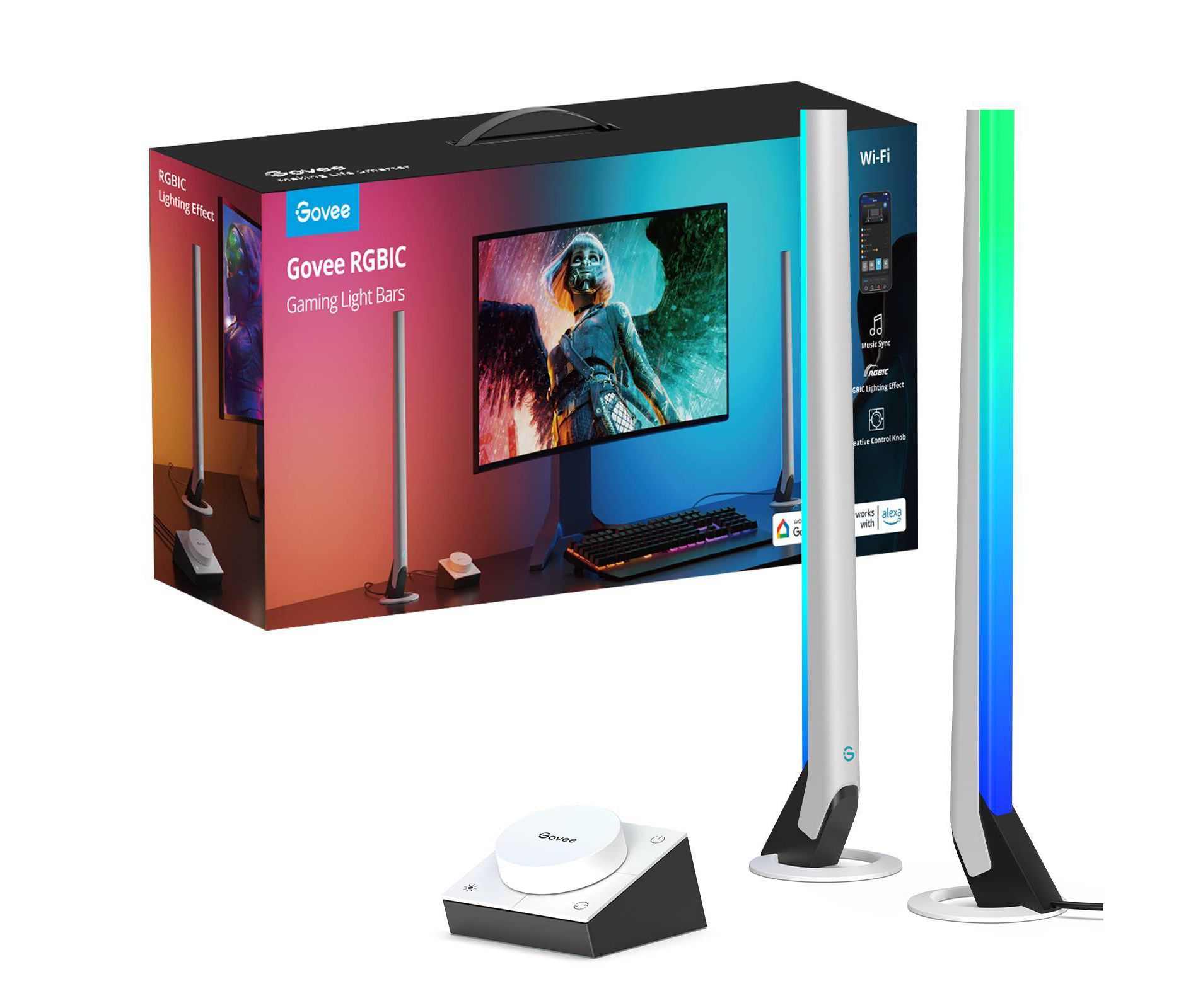Govee RGBIC Gaming Light Bars: Wi-Fi Home Theater Bias Lighting