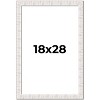 PosterPalooza | Sculpted White Picture Frame - UV Acrylic, Foam Board Backing, Hanging Hardware - 2 of 4