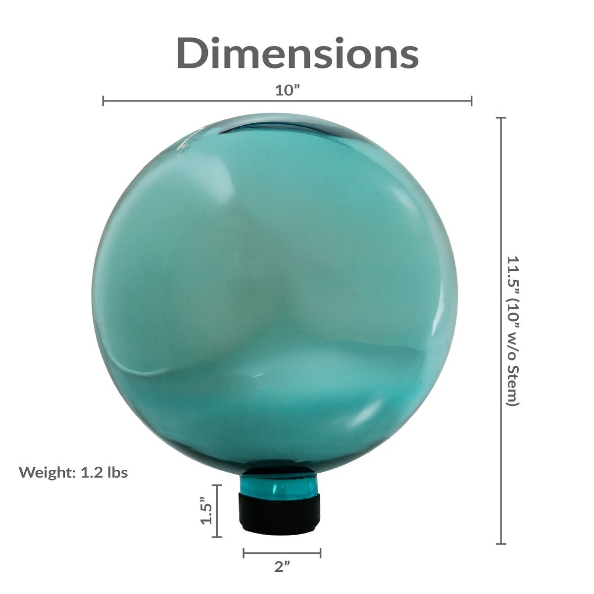 Sunnydaze Indoor/Outdoor Reflective Mirrored Surface Garden Gazing Globe Ball with Stemmed Bottom and Rubber Cap - 10" Diameter - thumbnail 6