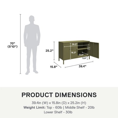 Olive Green Metal Office Locker Cabinet with Adjustable Shelving
