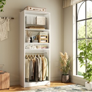 Besiost Closet System Set with Drawers, Freestanding Wardrobe Armoires with Shoe Racks - 1 of 4