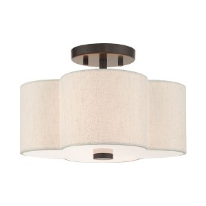 Livex Lighting Solstice 2 - Light Semi-Flush Mount in  English Bronze - 1 of 1