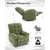 Rocking Recliner Chair, 360° Swivel Rocker for Living Room, Upholstered Fabric Glider Nursery Sofa with Side Pockets, Steel Frame Lazy Recliner - 3 of 4