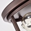 Chloe Lighting Ironclad Industrial 2 Light Oil Rubbed Bronze Ceiling Flush Fixture 12" Wide - 2 of 4