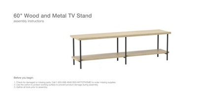 Wood And Metal Tv Stand For Tvs Up To 60 Room Essentials Target