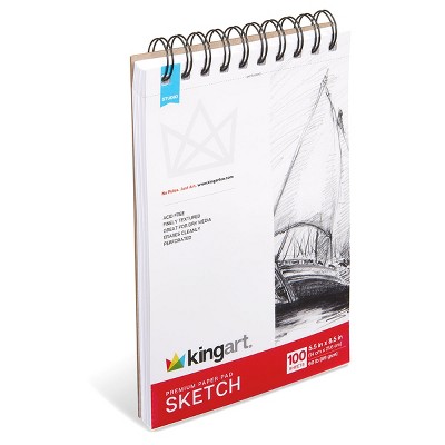 KINGART Sketch Pad 5.5x8.5 100 Sheets