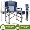 SKONYON Oversized Camping Chair with Cooler Bag, Fold-Out Side Table, Cup Holder & Mesh Vent - 4 of 4