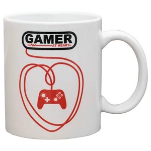 Gamer At Heart Video Game Controller 11 Oz Ceramic Stoneware Coffee Mug - 1 of 2