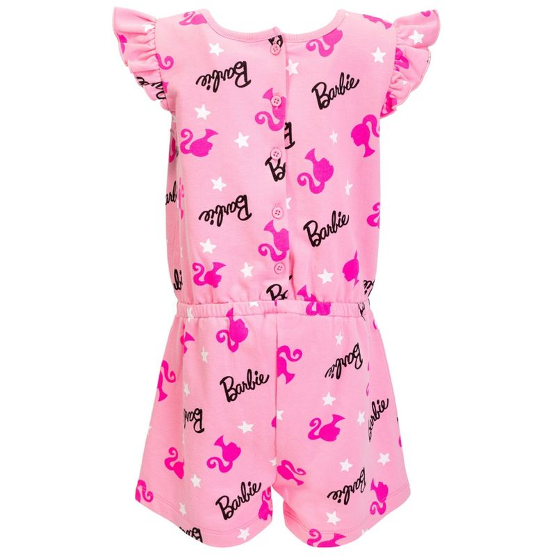 Barbie French Terry Sleeveless Romper Toddler, 3 of 8