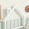 CAVINAS House-Shaped Headboard Floor Bed with Fence for Children, Twin Size Bed Frame, Wood Platform Bed with  Latched Door - 4 of 4