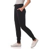 Rekucci Women’s Soft Knit Loungewear Jogger Pants with Pockets – Mid-Rise, Drawstring Waist, Cozy Slim-Relaxed Fit - 3 of 4