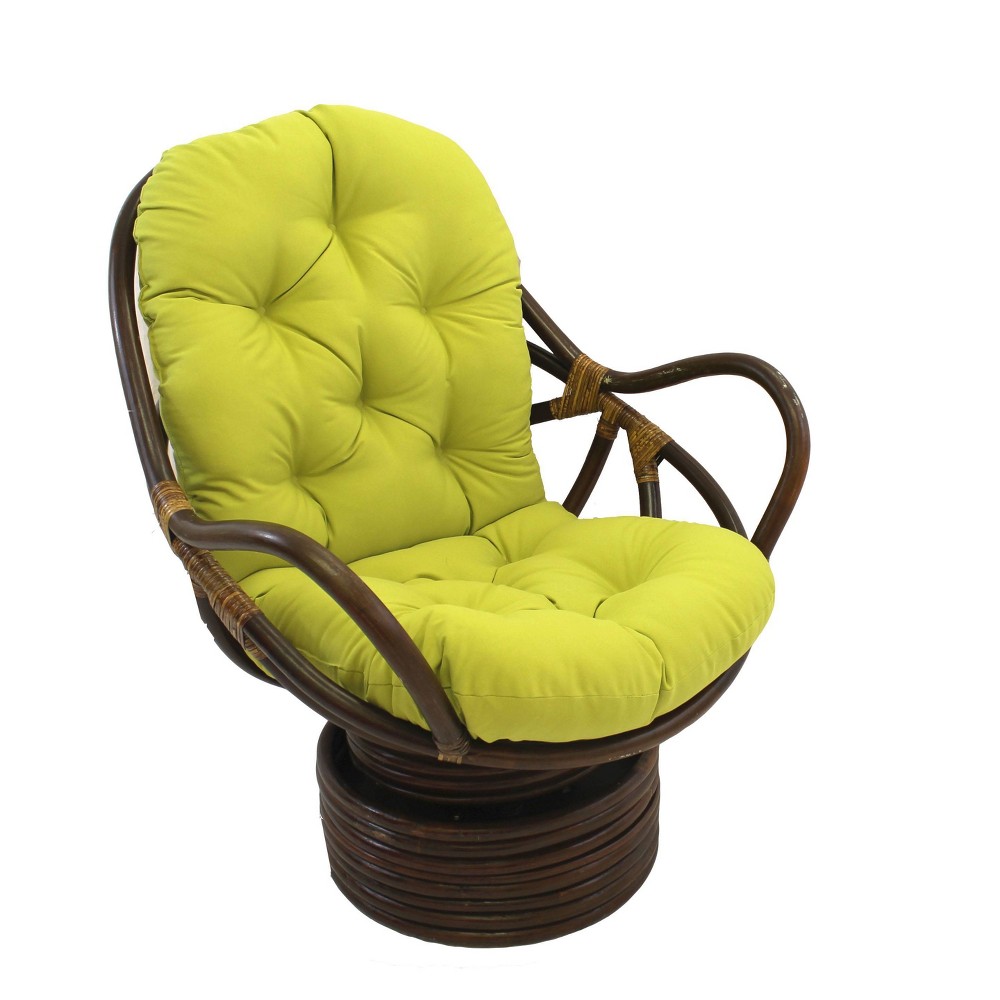 Photos - Rocking Chair Swivel Rocker with Twill Cushion Mojito Lime - International Caravan