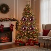 SEVOBAL Tree Ornaments 4PCS Set 4.7" Christmas Glass Ball Ornaments Hanging Tree Decorations Party Decor Xmas Tree Decorations, Red, 4.7"*4.7"*4.7" - 3 of 4