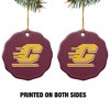 Central Michigan University Logo Porcelain Scalloped Holiday Christmas Tree Ornament - 2 of 4