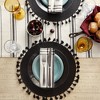 DII Tassel Embellished Placemat Set 6 Piece, Black Tassel, 15" Dia - 4 of 4