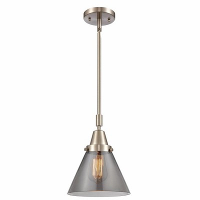 Cone - 1 Light Stem Hung Mini Pendant In Industrial Style-11.13 Inches Tall and 8 Inches Wide
