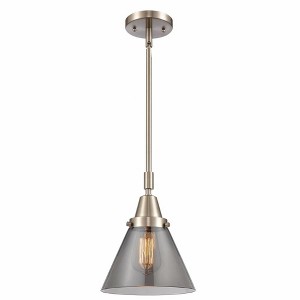 Cone - 1 Light Stem Hung Mini Pendant In Industrial Style-11.13 Inches Tall and 8 Inches Wide - 1 of 1