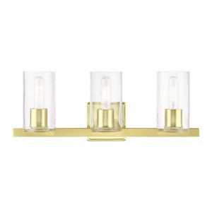 Livex Lighting Clarion 3 - Light Vanity in  Satin Brass - 1 of 4